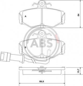 Гальмівні колодки зад. Scorpio/Escort/Granada/Sierra 82-01 A.B.S. 36170