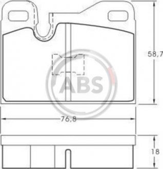 Гальмівні колодки Megane II 1.4 02-08 A.B.S. 36398 (фото 1)