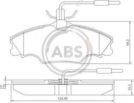 Гальмівні колодки пер. 406 95-04 (TRW) A.B.S. 36976