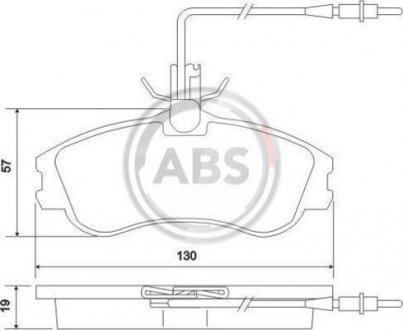 Гальмівні колодки пер. Berlingo/Partner 96-01 (Lucas) (з датчиком) A.B.S. 37016 (фото 1)