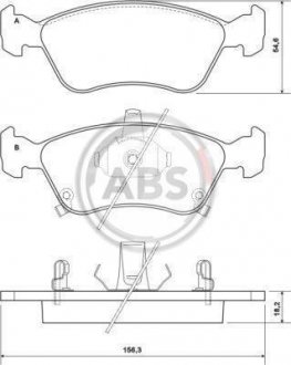 Гальмівні колодки пер. Avensis (00-03) A.B.S. 37029 (фото 1)