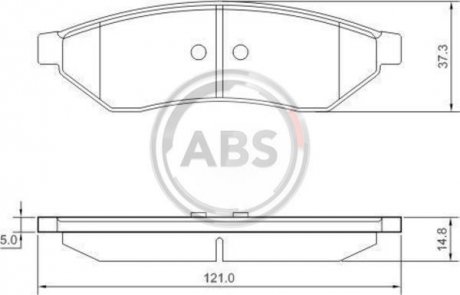 Колодка гальм. диск. CHEVROLET EVANDA задн. (вир-во ABS) A.B.S. 37438