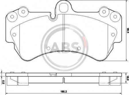 Гальмівні колодки пер. Touareg/Cayenne 02-10 A.B.S. 37445