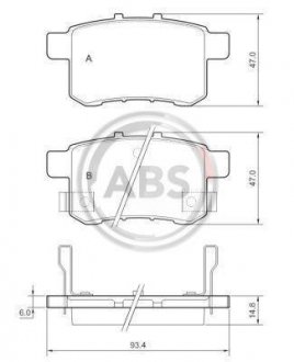 Гальмівні колодки зад. Honda Accord VIII 08- (nissin) A.B.S. 37756
