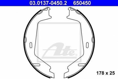 VOLVO колодки гальмівні барабанні к-кт ATE 03013704502