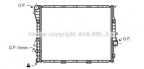 Радиатор охлаждения двигателя BMW X5e53 AT 3,0d 3,0i 4,4i 00>03 AVA COOLING BWA2275 (фото 1)