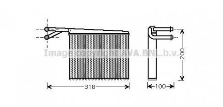 Радиатор отопителя салона MB Sprinter 2,2CDI 00>06 Valeo ver. AVA COOLING MSA6372