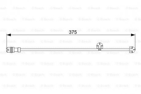 Датчик зносу гальмівних колодок (передніх) (R) Porsche 911 (997) 04-08 (L=375mm) BOSCH 1 987 473 024