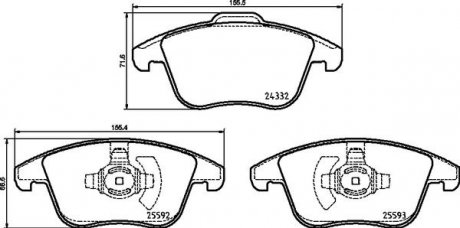 Колодки гальмівні дискові BREMBO P 24 211