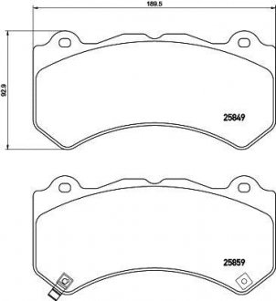 Гальмівні колодки пер. Cadillac ATS 13-/CTS 07- BREMBO P 37 018