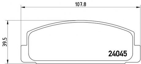 Колодка гальм. диск. MAZDA 6 (GG, GY, GF) задн. (вир-во) BREMBO P 49 036