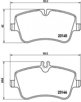 Колодка гальм. диск. MB C-CLASS (W203) передн. (вир-во) BREMBO P 50 045