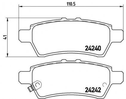 Колодки гальмівні дискові BREMBO P56060 (фото 1)