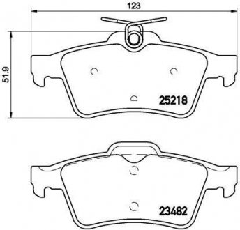 Комплект гальмівних колодок з 4 шт. дисків BREMBO P61110 (фото 1)