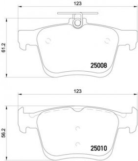 Гальмівні колодки зад. VW Golf VII 13- (ATE) BREMBO P 85 125X