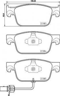 Гальмівні колодки пер. A4/A5 1.4 tfsi 2.0-3.5 TDI 15- BREMBO P 85 153