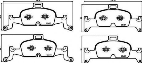 Гальмівні колодки пер. Audi Q5 16- BREMBO P 85 164