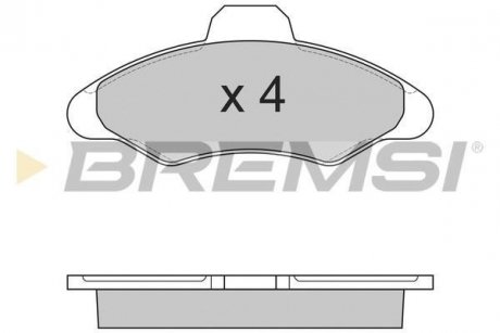 Гальмівні колодки пер. Ford Escort/Fiesta 90-02 BREMSI BP2462 (фото 1)