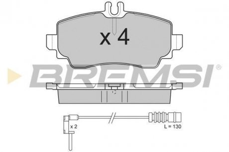Гальмівні колодки пер. MB A-class (W168) 97-04 (TRW) BREMSI BP2763 (фото 1)