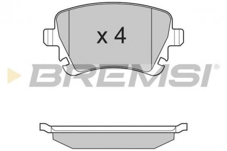 Гальмівні колодки зад. Caddy III/Golf V/Audi A4 03- BREMSI BP3130 (фото 1)