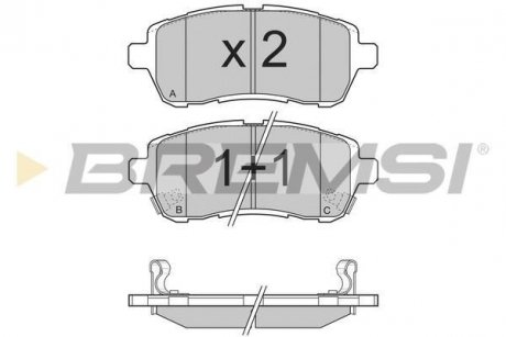 Гальмівні колодки пер. Ford Fiesta VI 08- (TRW) BREMSI BP3316 (фото 1)