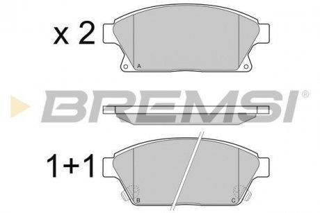 Гальмівні колодки пер. Astra J/Zarifa/Chevrolet Cruze 09- BREMSI BP3405