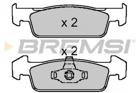 Гальмівні колодки пер. Logan II/Sandero II 12- (ATE) BREMSI BP3647 (фото 1)