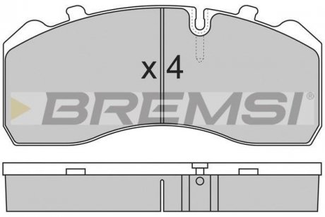 Гальмівні колодки пер. Iveco/MAN/MB BREMSI BP7284 (фото 1)