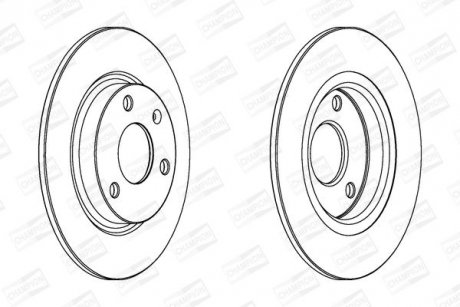 Диск тормозной передний (кратно 2шт.) Citroen, Peugeot CHAMPION 561359CH