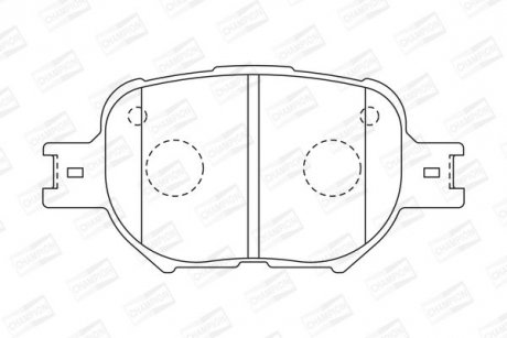 Колодки тормозные дисковые передние TOYOTA CALDINA Estate (_T24_) 02-07, CELICA Coupe (_T23_) 99-06 CHAMPION 572517CH