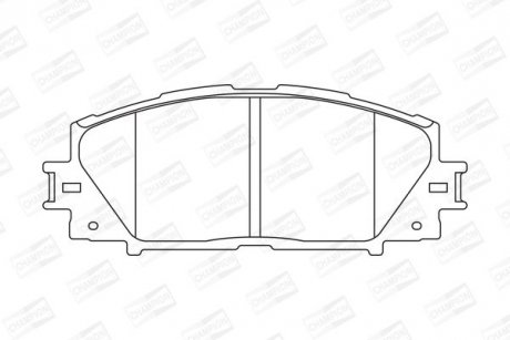 Колодки тормозные дисковые передние LEXUS CT (ZWA10_) 10-|TOYOTA PRIUS (_W3_) 08- CHAMPION 572631CH