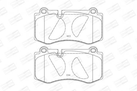 Колодки тормозные дисковые передние MERCEDES-BENZ E-CLASS (W211) 02-09, S-CLASS (W221) 05-13 CHAMPION 573178CH (фото 1)