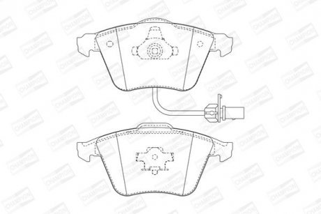 Колодки тормозные дисковые передние AUDI A4, A6 CHAMPION 573196CH (фото 1)