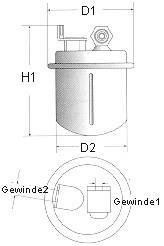 HONDA / ACURA фільтр паливний CHAMPION L214606