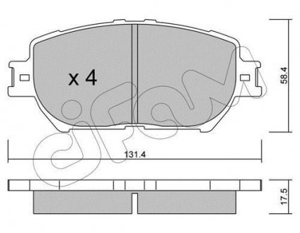 Гальмівні колодки пер. Toyota Camry 96-06 (akebono) CIFAM 822-751-0 (фото 1)