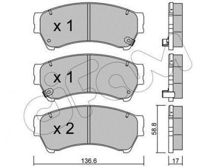 Гальмівні колодки пер. Mazda 6 07-13 CIFAM 822-924-0