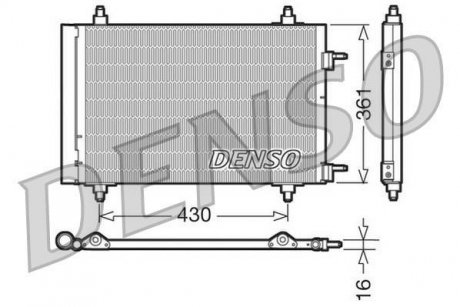 Радіатор кондиціонера DENSO DCN07019 (фото 1)
