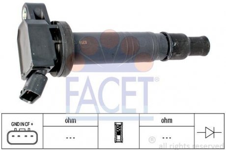 Котушка запалення Avensis/Camry 2.0-2.4i 00- FACET 9.6358 (фото 1)