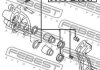 MAZDA ремкомплект супорта гальмівного переднього FEBEST 0575BT50F (фото 3)
