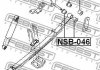 Втулка ресори NISSAN NP300 NAVARA 05 - зад. міст ззаду низ (Вир-во) FEBEST NSB-046 (фото 2)