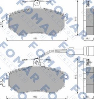 Колодки гальмівні дискові FOMAR FO 488681