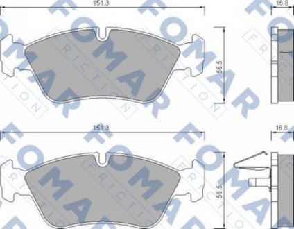 Колодки гальмівні дискові FOMAR FO 672581