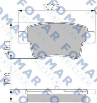 Колодки гальмівні дискові FOMAR FO 929881