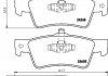 Гальмівні колодки зад. T5 03- (ATE)(диски 333x32.5mm) HELLA 8DB355013-841 (фото 2)