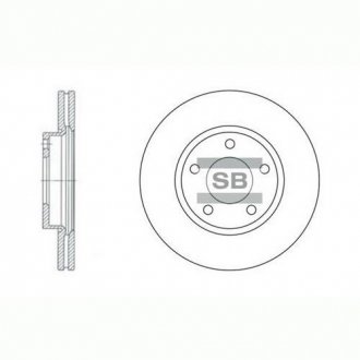 Гальмівний диск Hi-Q (SANGSIN) SD4401 (фото 1)