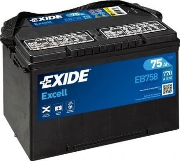 Акумуляторна батарея 70Ah/740A (260x180x186/+L/B7) Excell EXIDE EB708