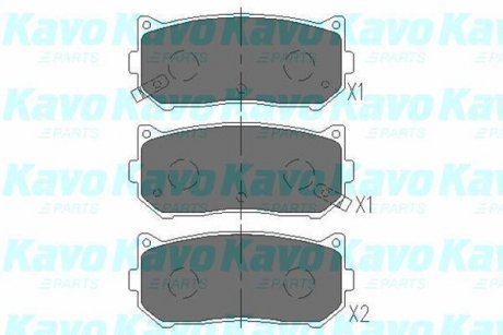 Колодки гальмівні (передні) Kia Cerato 01-/Carens 99- KAVO KBP-4001 (фото 1)