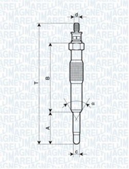 Свічка розжарення MAGNETI MARELLI 062900017304 (фото 1)