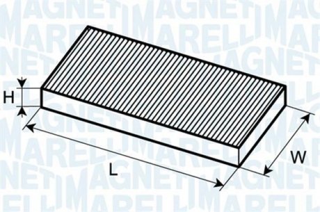 Фільтр салону Opel Combo 01-12/Fiat Croma II 05- MAGNETI MARELLI 350203061800