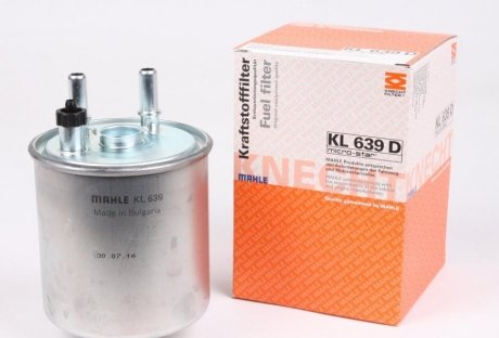 Фільтр паливний Kangoo 1.5dCi 10.07- (+датч.води нижн) MAHLE / KNECHT KL 639D (фото 1)